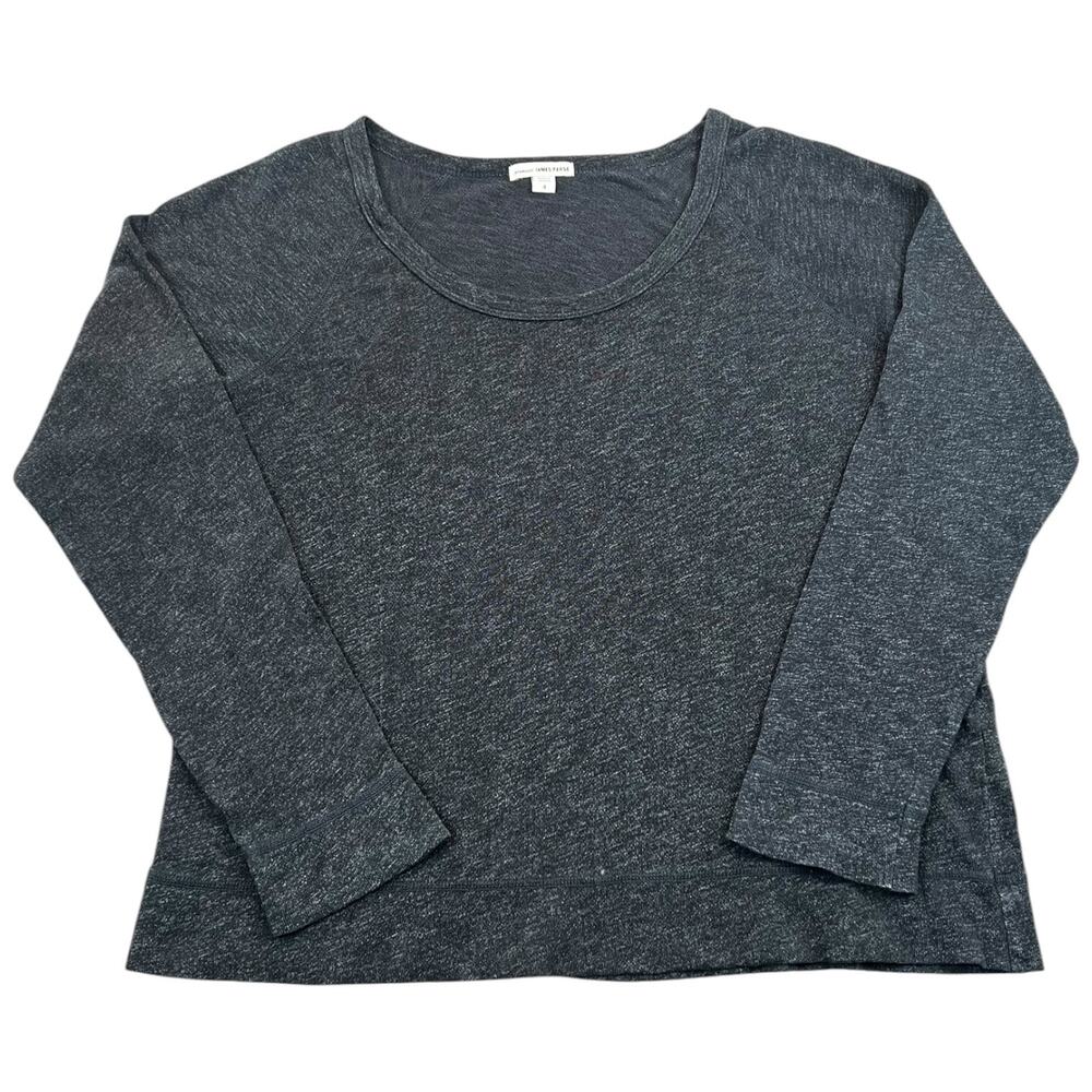 Standard James Perse French Terry Sweatshirt Women 4 XL Charcoal Gray Boxy